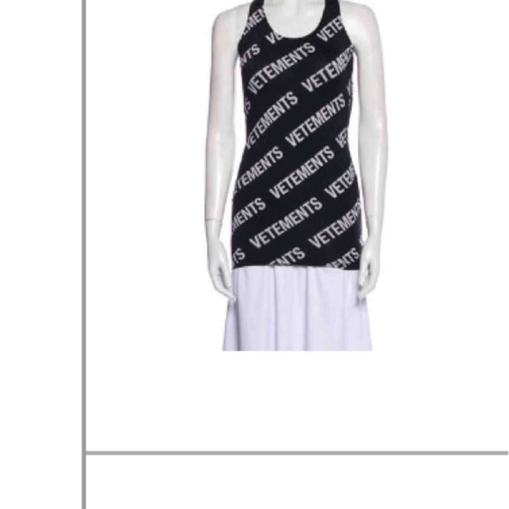 Vetements Monochrome Logo Dress